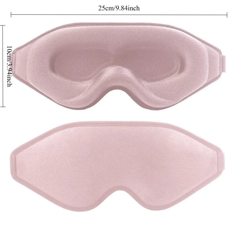 3D Memory Foam Blackout Sleep Eye Mask – Zero Eye Pressure Sleep Eye Mask Babs pink