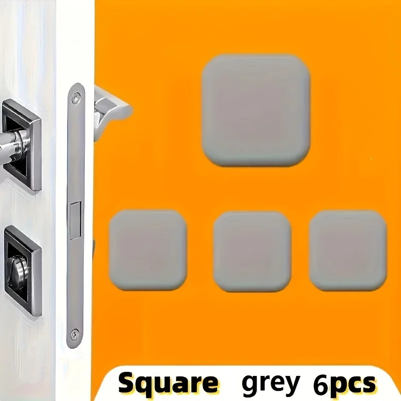 6-Pack Self-Adhesive Rubber Door Stopper Bumper Pads Door Stopper Bumpers Babs Grey 6pcs