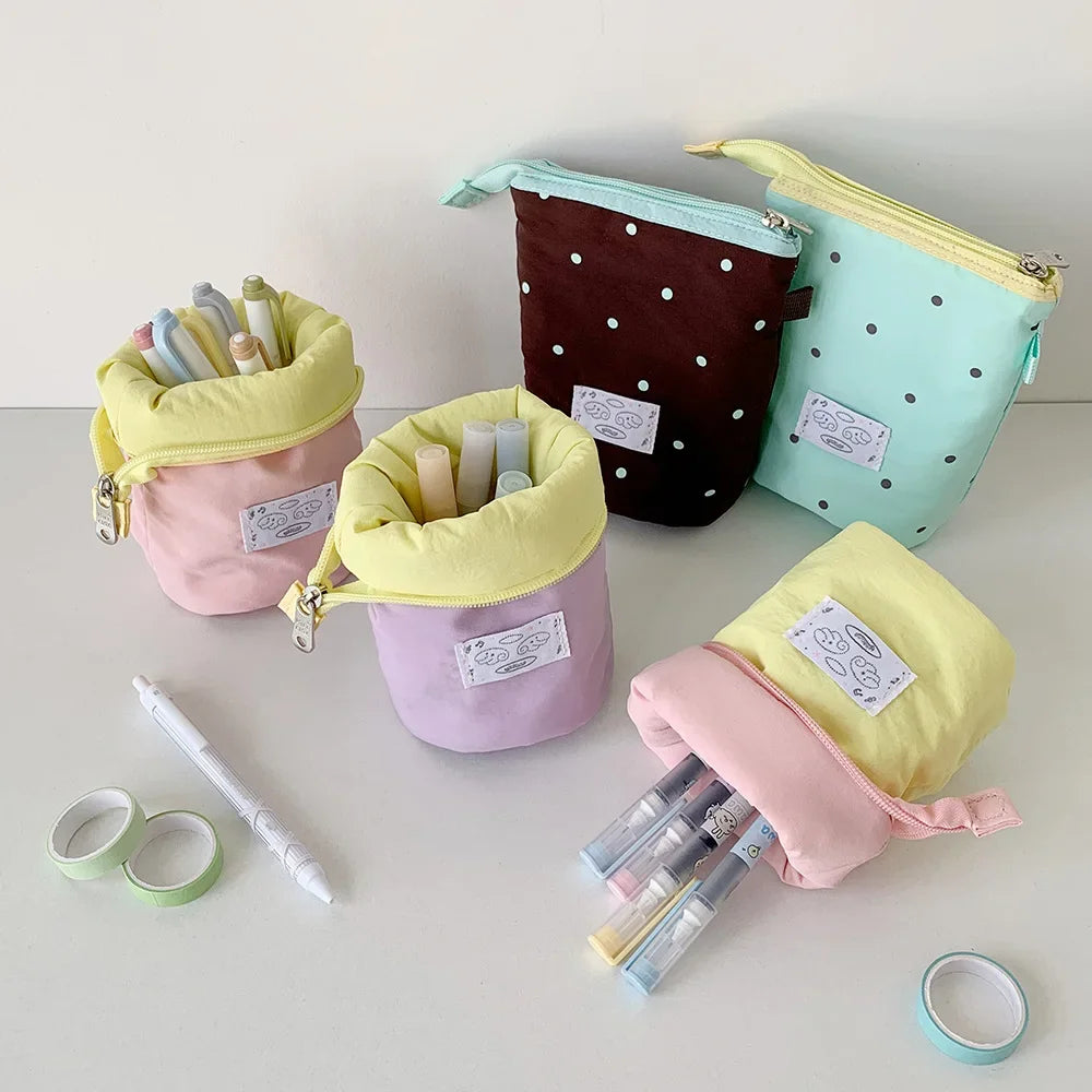 Large Capacity Vertical Pencil Case – Portable Polyester Pen Bag Pencil Case Babs