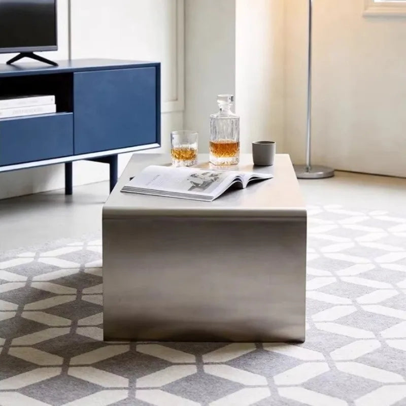 Stainless Steel Luxury Coffee Table | Modern Minimalist 130cm Coffee Table Babs