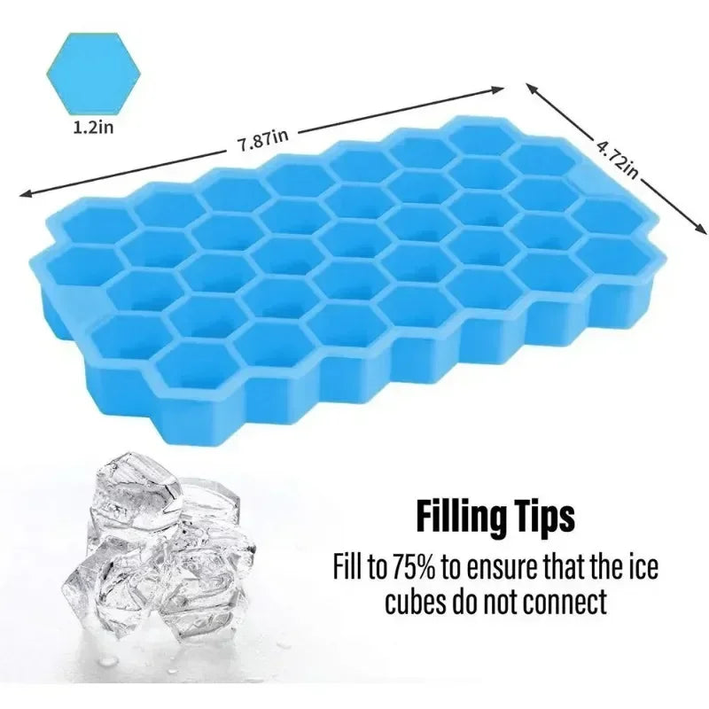 37-Grid Silicone Ice Cube Tray with Lid – Easy-Release & Reusable Silicone Ice Cube Tray Babs