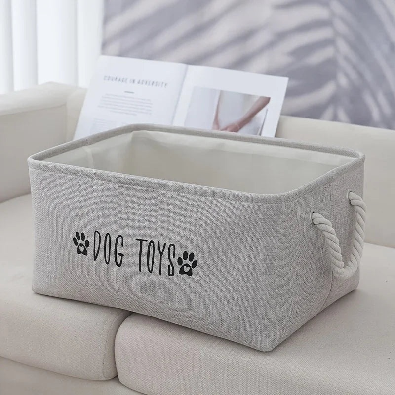 Pet Toy Storage Basket – Woven Polyester Dog & Cat Organizer Pet Storage Basket Babs