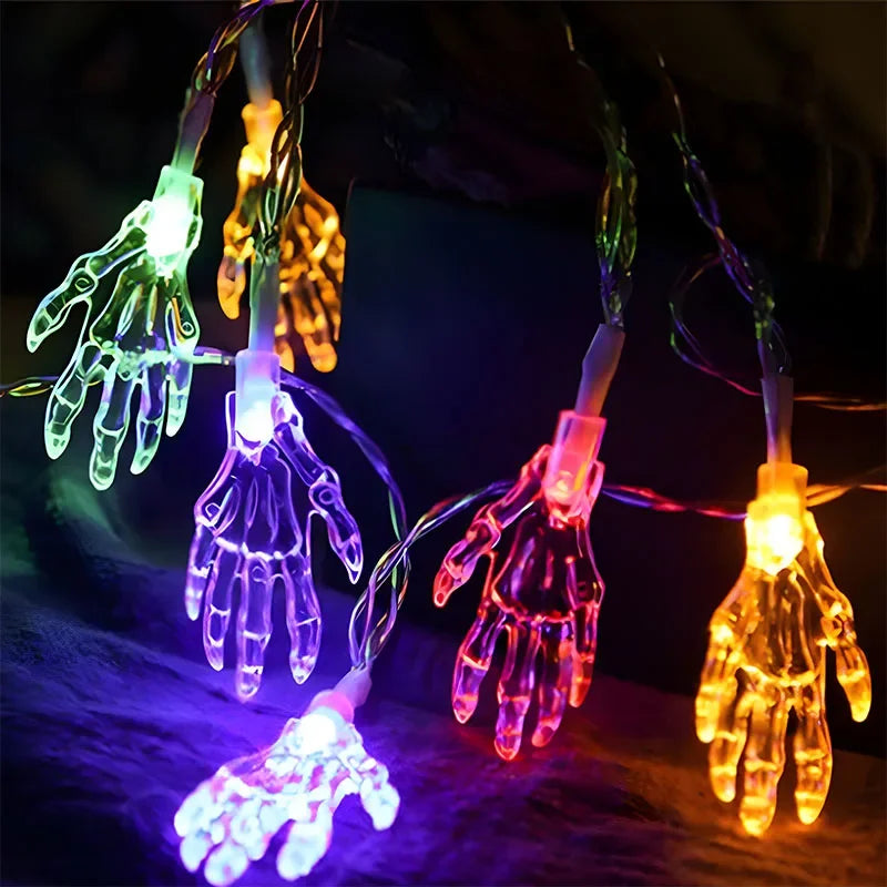 Halloween LED Pumpkin Bat String Lights – Party & Home Decor Halloween String Lights Babs Ghost Hand 5PCS