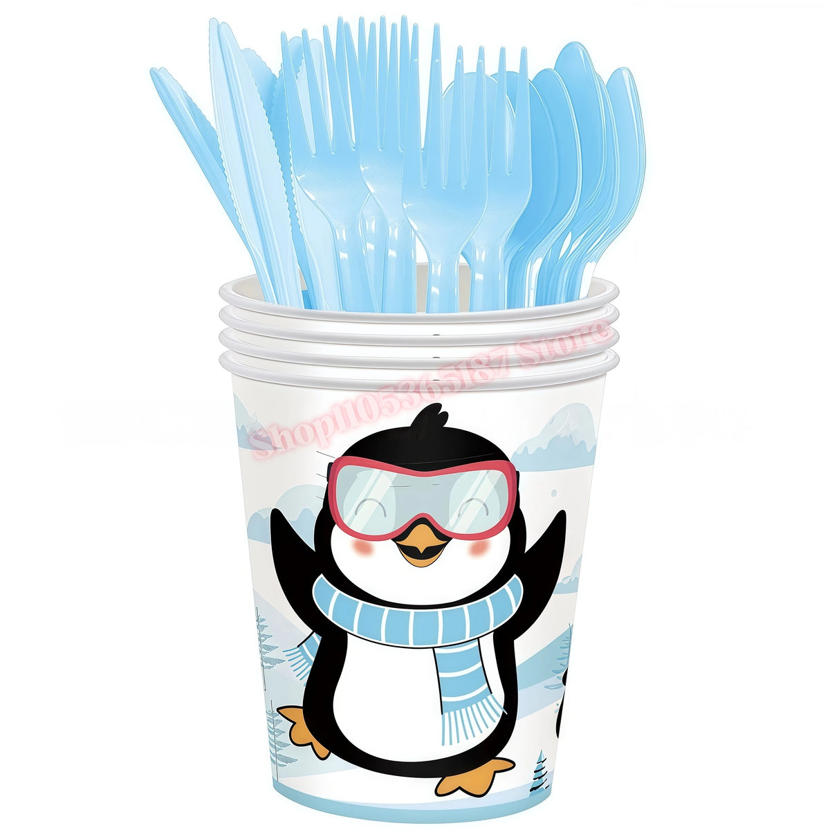 Penguin Theme Birthday Party Decoration Set – Banner, Plates & Cups Party Decoration Set Babs 20pcs cup others