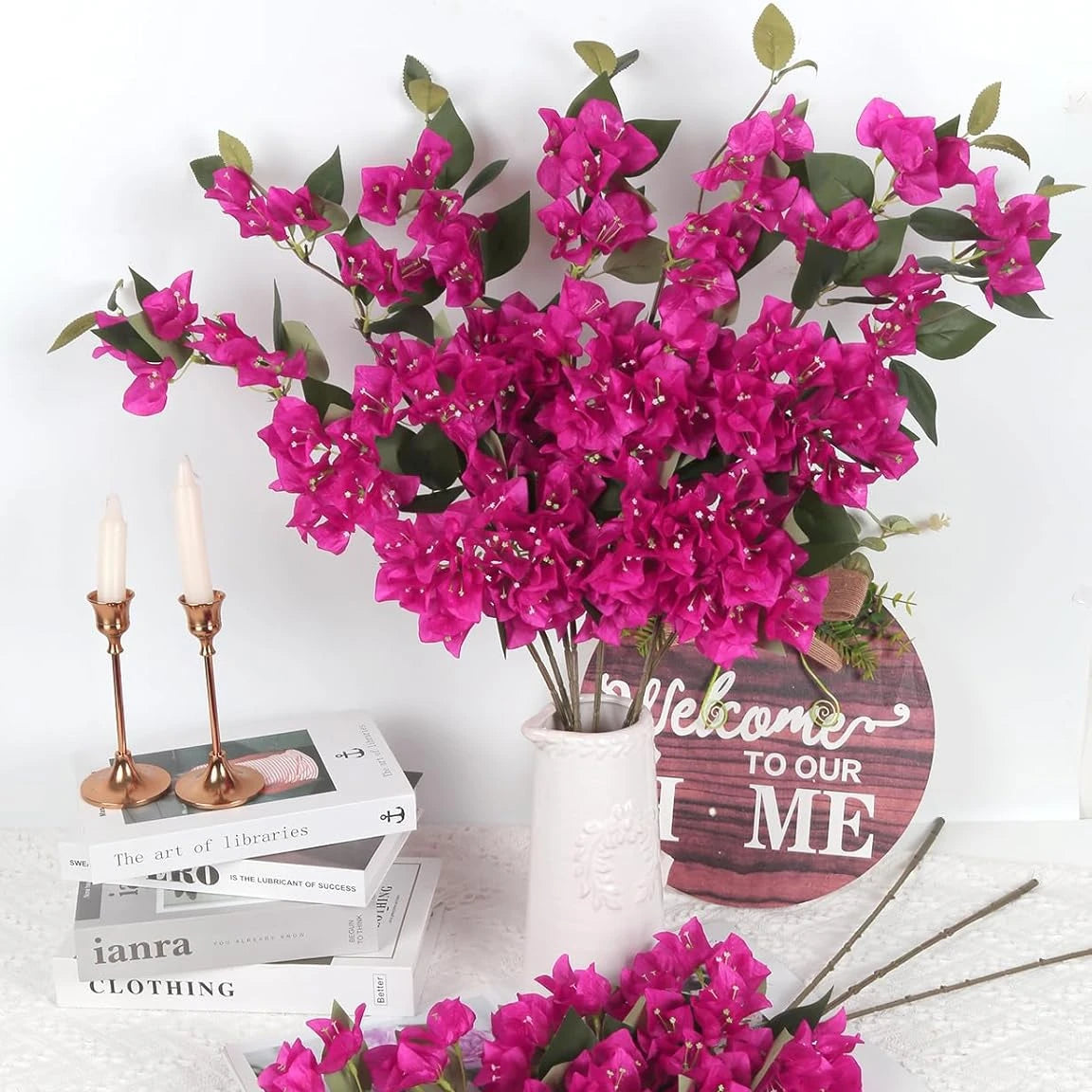 Artificial Silk Rose Bouquet – Wedding & Home Decor, 80cm Artificial Flower Bouquet Babs
