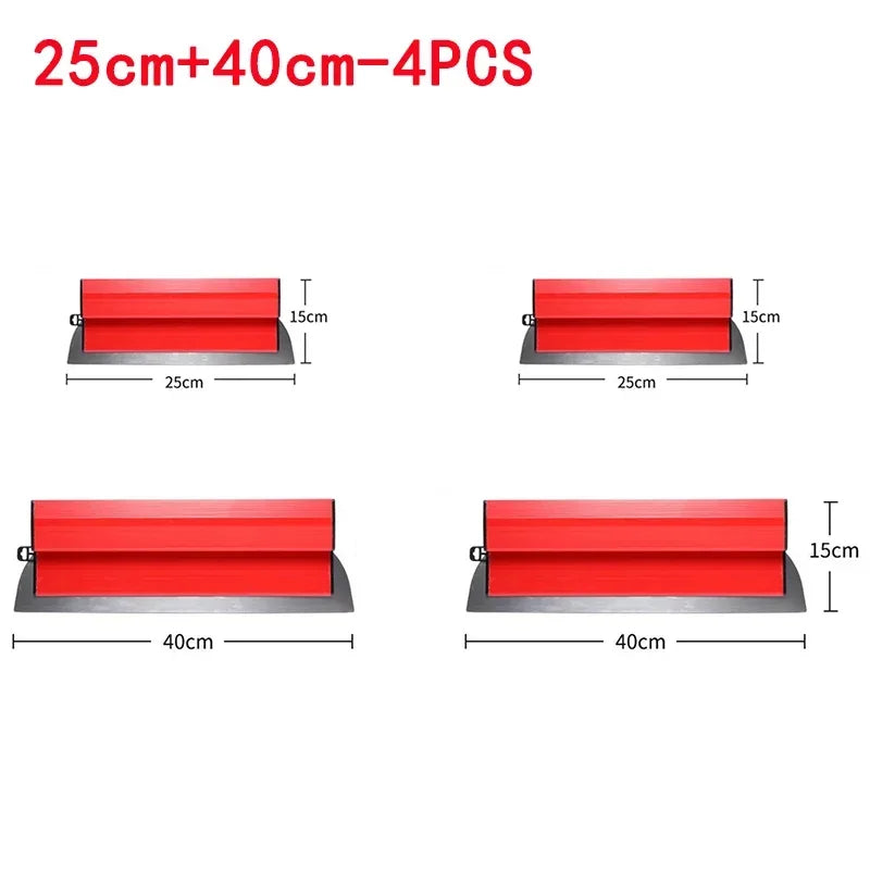 Drywall Smoothing Spatula 25/40CM Flexible Skimming Blade Plastering Spatula Babs Mix-4PCS