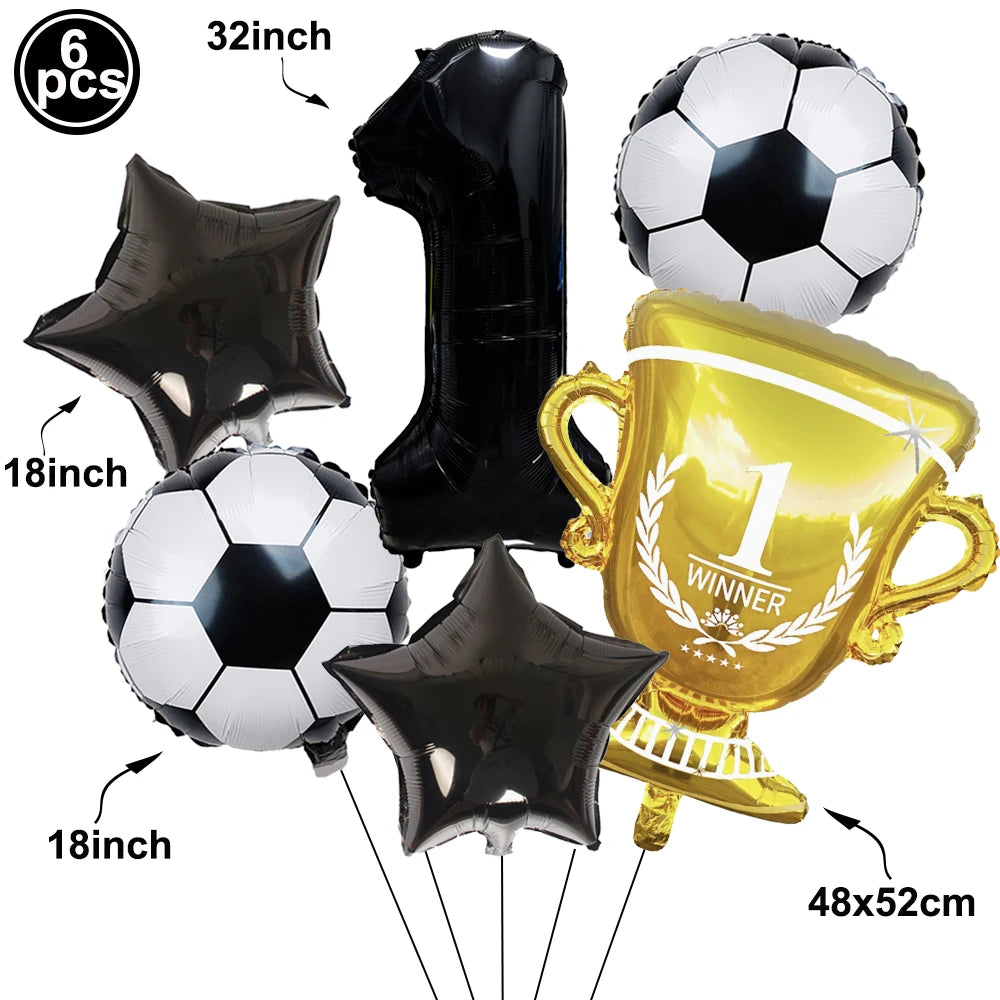 Soccer Party Balloon Kit – Football Birthday Decoration Set Party Balloon Kit Babs B Number 1 As pictures show