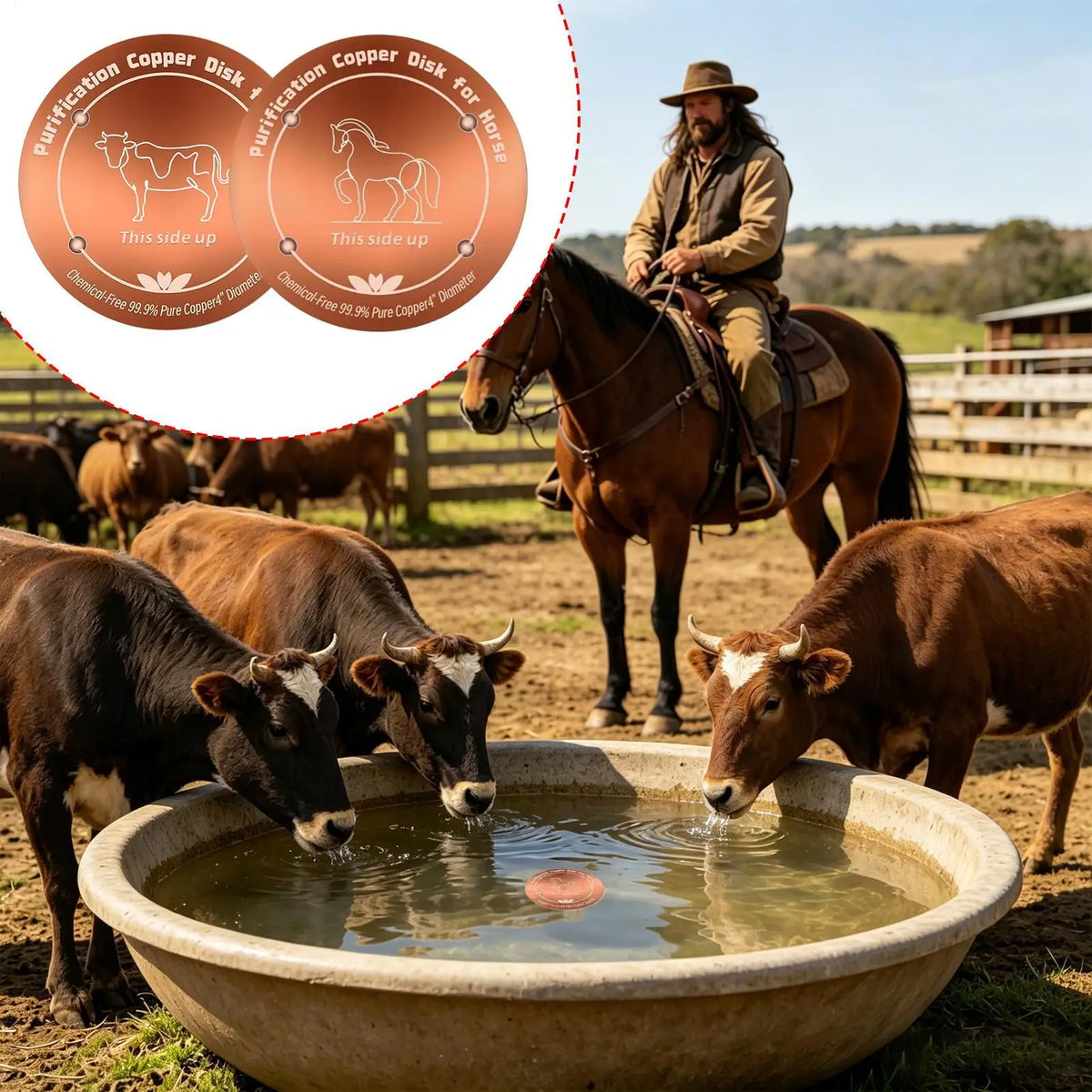 Copper Bird Bath Purifier Disc | Outdoor Water Cleaner Bird Bath Purifier Babs