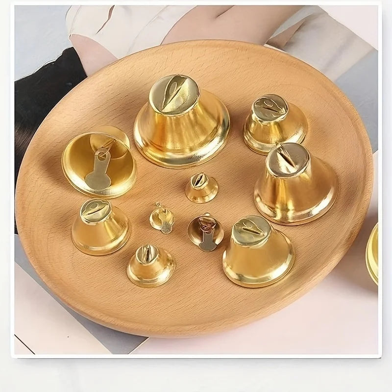 20pcs Mini Golden Jingle Bells – Christmas, Wedding & Dog Collar Craft Bell Charms Babs