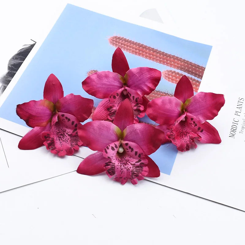 10/20pcs Silk Butterfly Orchid Artificial Flowers – Wedding Decor Artificial Silk Flowers Babs color 10 20 pcs