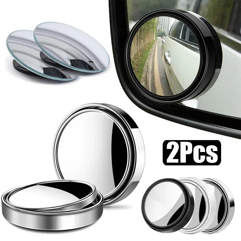 2Pcs Convex Blind Spot Mirrors – 360° Wide-Angle Car Mirror Set Blind Spot Mirror Babs