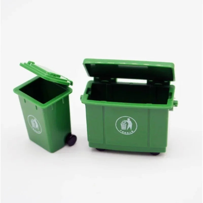 Dollhouse Mini Trash Cans & Tool Car Set – Scene Model Dollhouse Accessory Set Babs