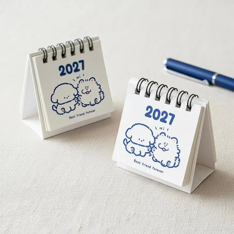 2027 Mini Desk Calendar – Cute Cartoon, Portable & Eco-Friendly Mini Desk Calendar Babs