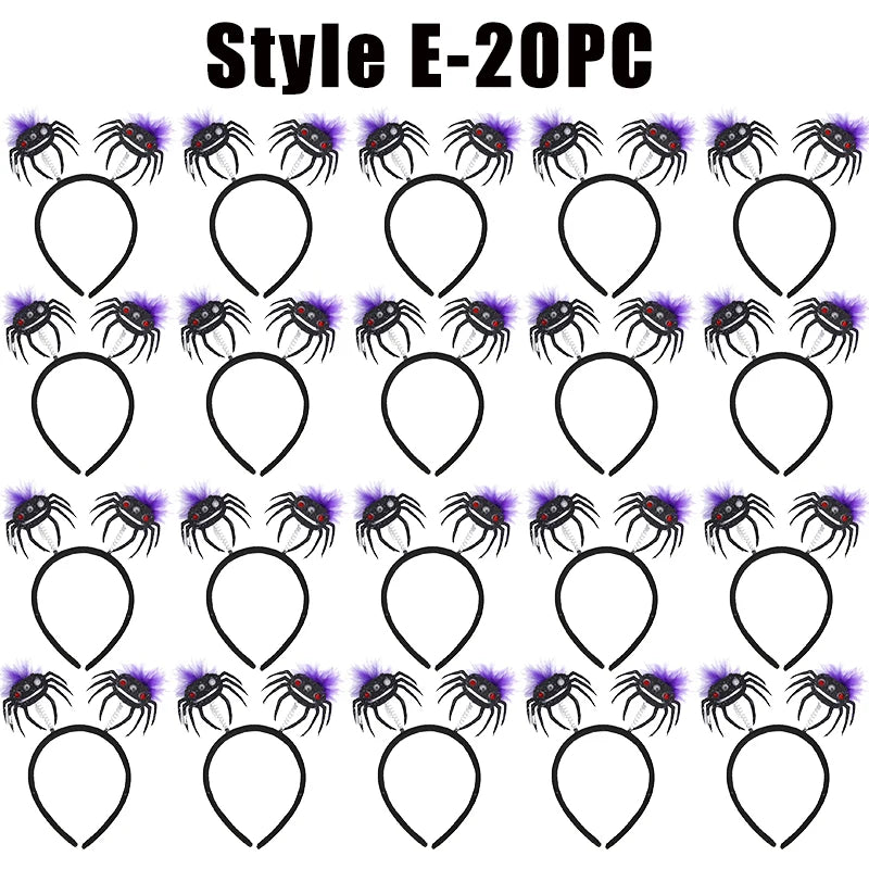 Halloween Spider Web Headband – Costume Hair Hoop Accessory Costume Headband Babs Style E-20PC