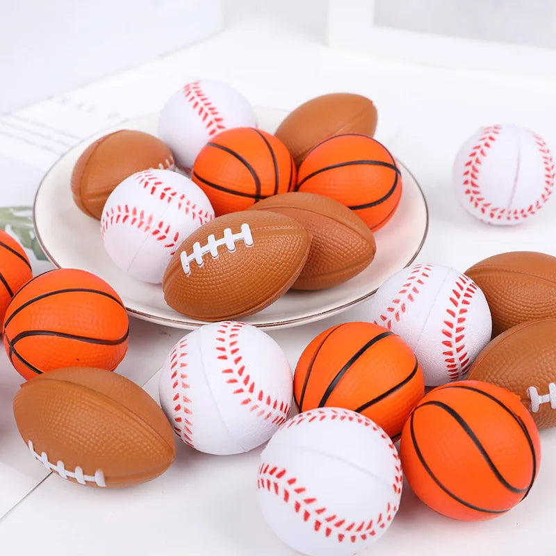 Sports Squeeze Ball Toys 5/10Pcs – Kids Party Favors Squeeze Ball Toy Babs