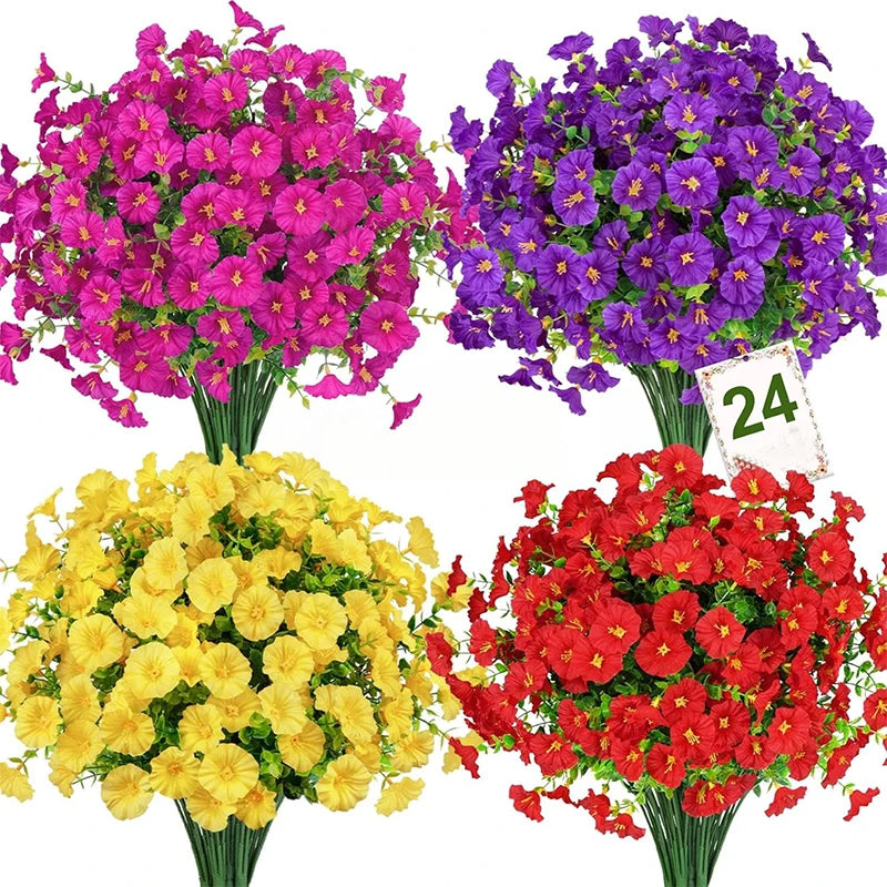 35CM Silk Morning Glory Artificial Flower UV-Protected Decor Artificial Flower Bouquet Babs