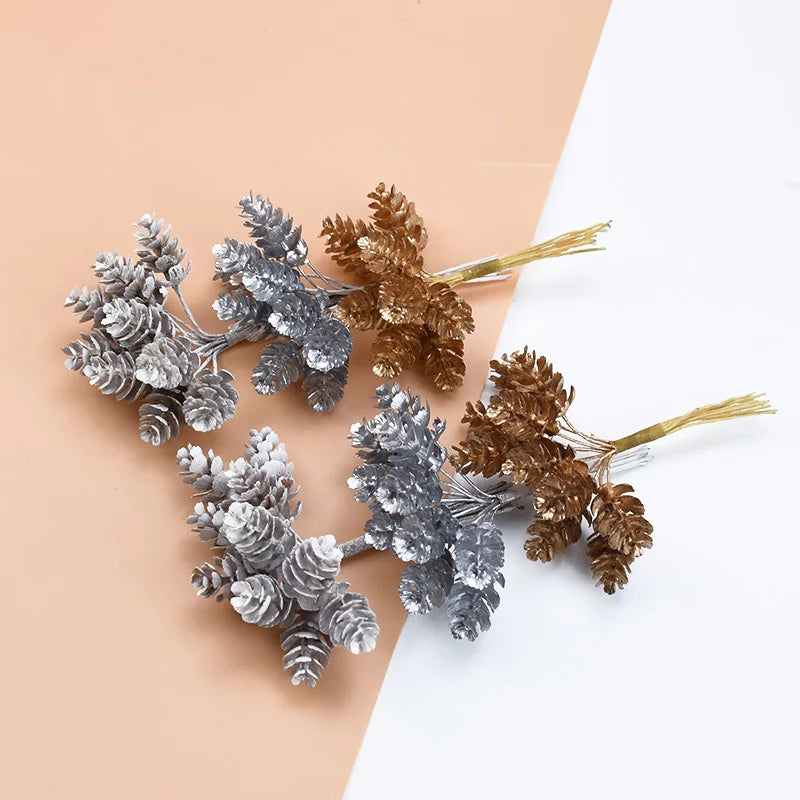 Artificial Pine Cone Branch Decor 1/3pcs – Christmas & Wedding Artificial Branch Decor Babs