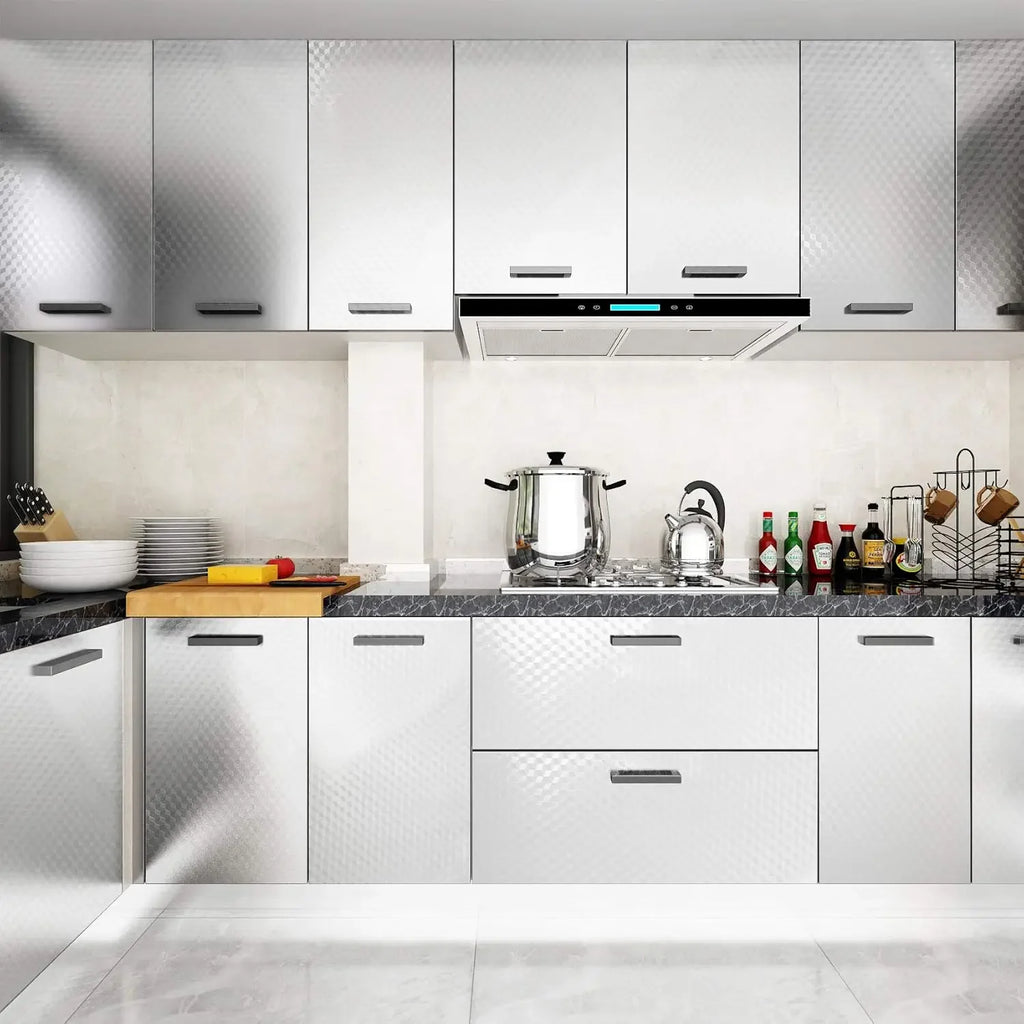 Kitchen Oil-Proof Aluminum Foil Self-Adhesive Cabinet Stickers Kitchen Wall Sticker Babs