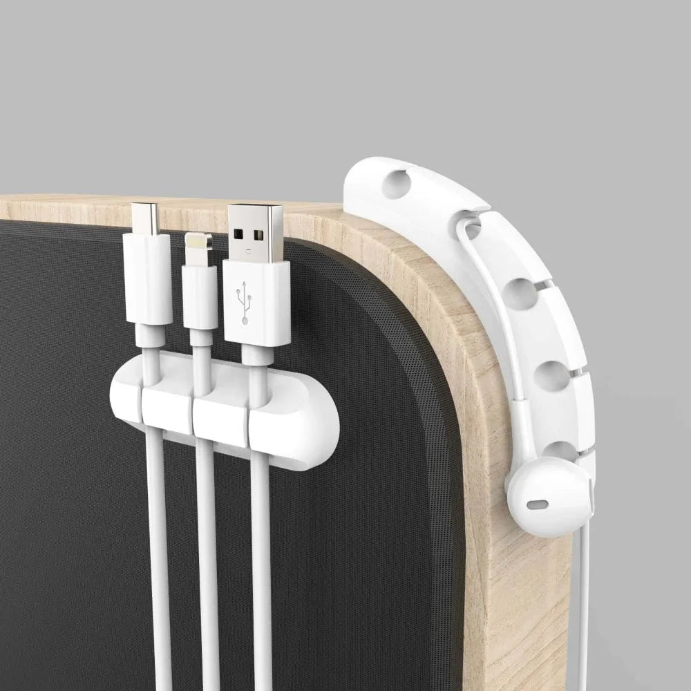 Self-Adhesive Cable Clips No-Drill Cord Organizer 6-Pack Cable Clips Organizer Babs