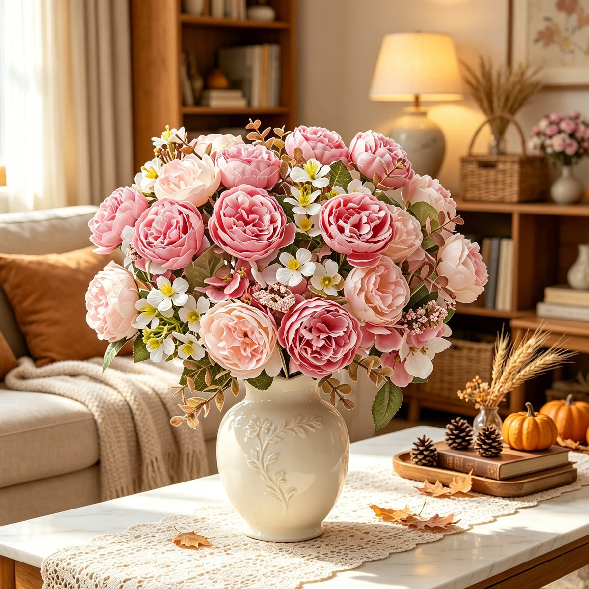Silk Peony Artificial Flowers – Wedding, Home & DIY Decor Artificial Silk Flowers Babs