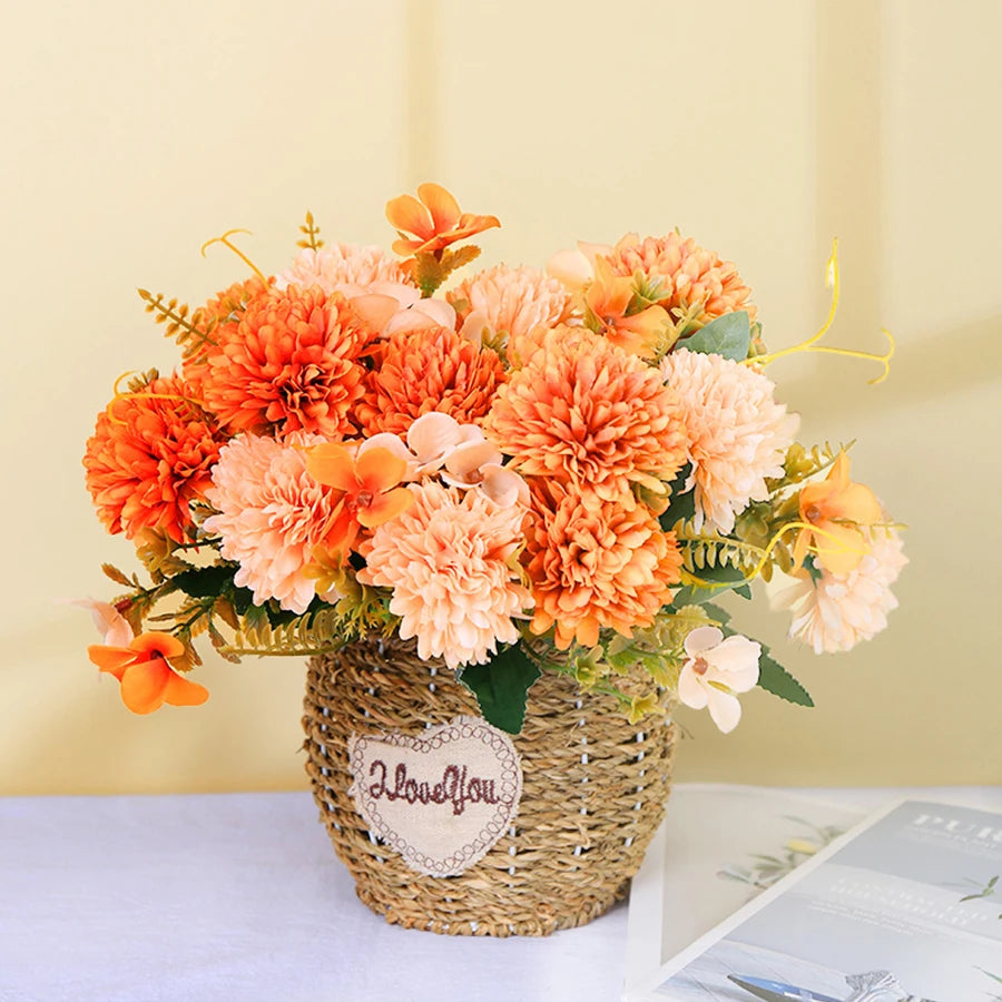 Artificial Silk Chrysanthemum Bouquet – Wedding & Home Decor Artificial Flower Bouquet Babs