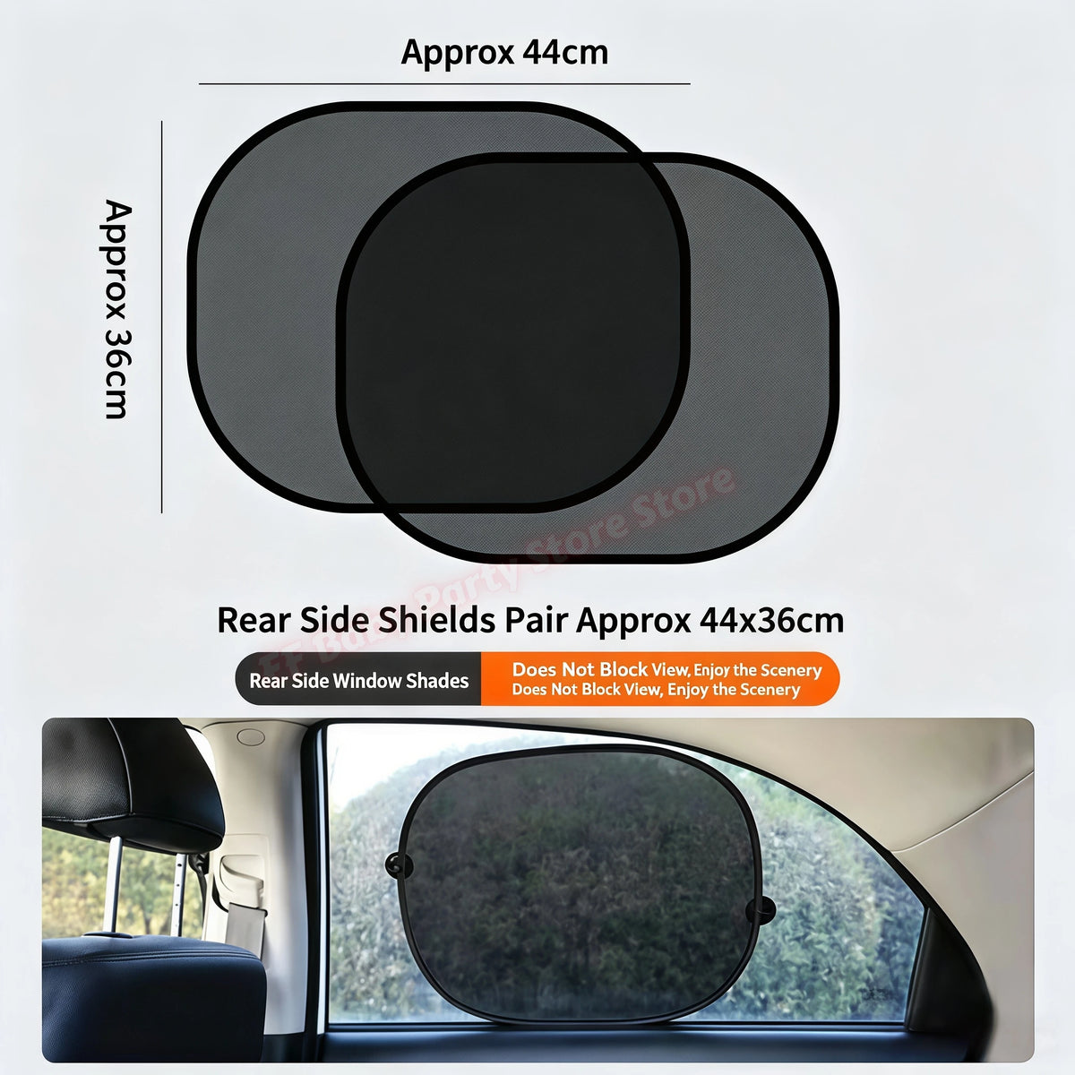 Foldable Car Windshield Sunshade – UV Blocking Front Visor Car Windshield Sunshade Babs 4 mesh side panels