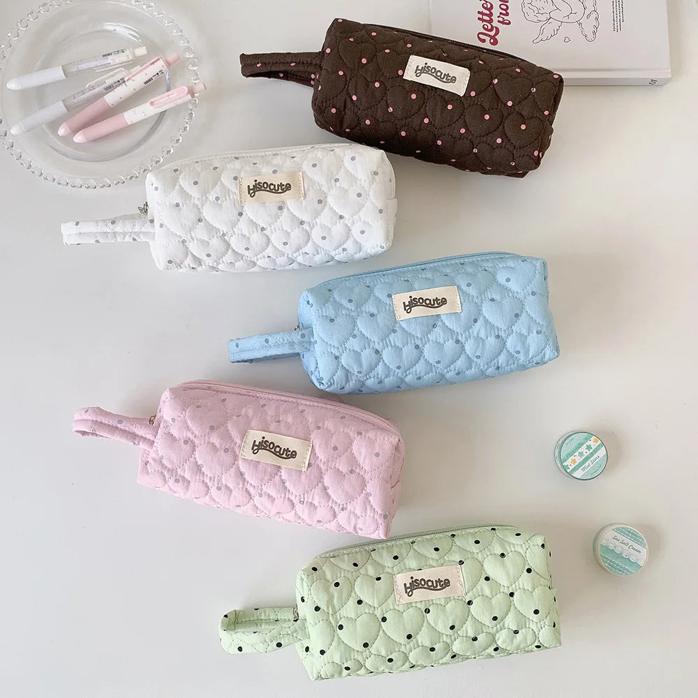 Polka Dot Cosmetic Bag – Travel Toiletry & Pencil Case Pouch Cosmetic Toiletry Bag Babs