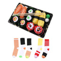 5-Pair Salmon Sushi Novelty Crew Socks Gift Box – Unisex Novelty Socks Set Babs 5 pairs One Size