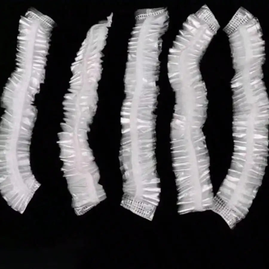 100-Pack Disposable Transparent Elastic Shower Caps – Spa & Salon Disposable Shower Caps Babs