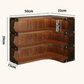 Wooden & Acrylic Desktop Cup Holder – Drinkware Organizer Cup Holder Rack Babs 3 Layer Walnut Color