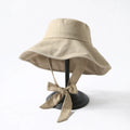 Women's Wide Brim Foldable Bucket Hat – Cotton Beach Sun Hat Bucket Sun Hat Babs creamy-white