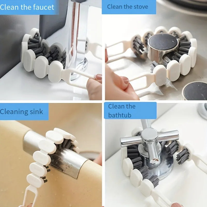 Bendable Crevice Cleaning Brush – Flexible Soft Bristle Sink Brush Crevice Cleaning Brush Babs