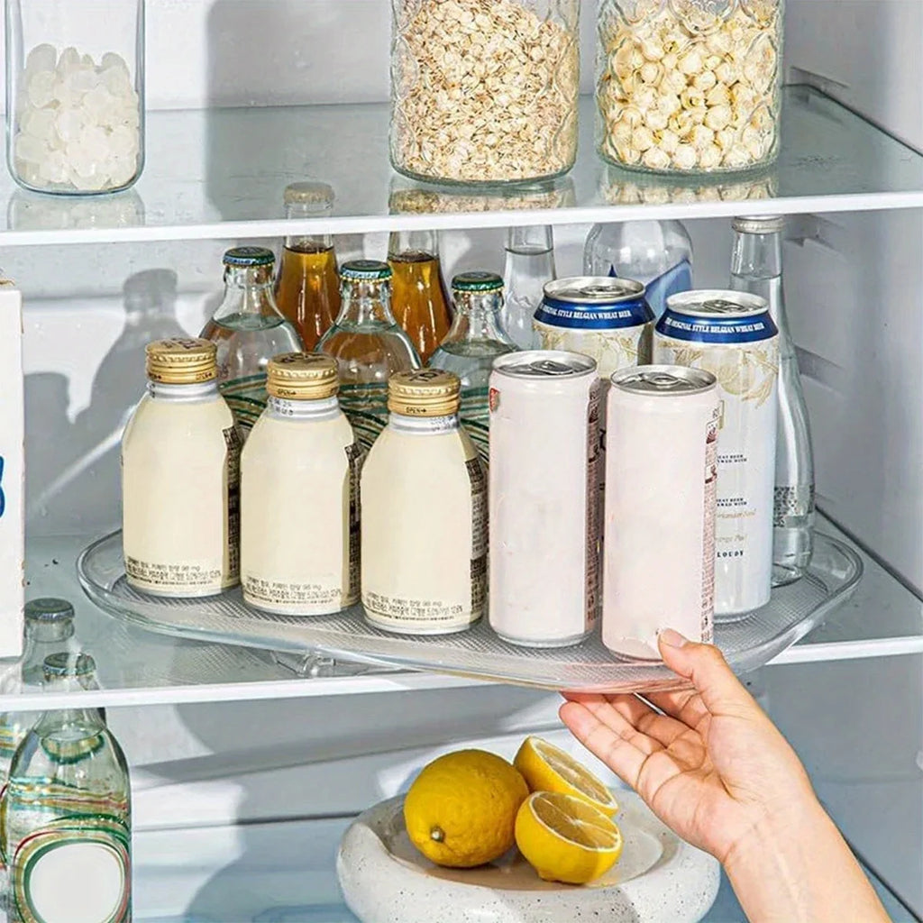360° Rotating Kitchen Storage Tray – Fridge & Spice Organizer Rotating Storage Tray Babs