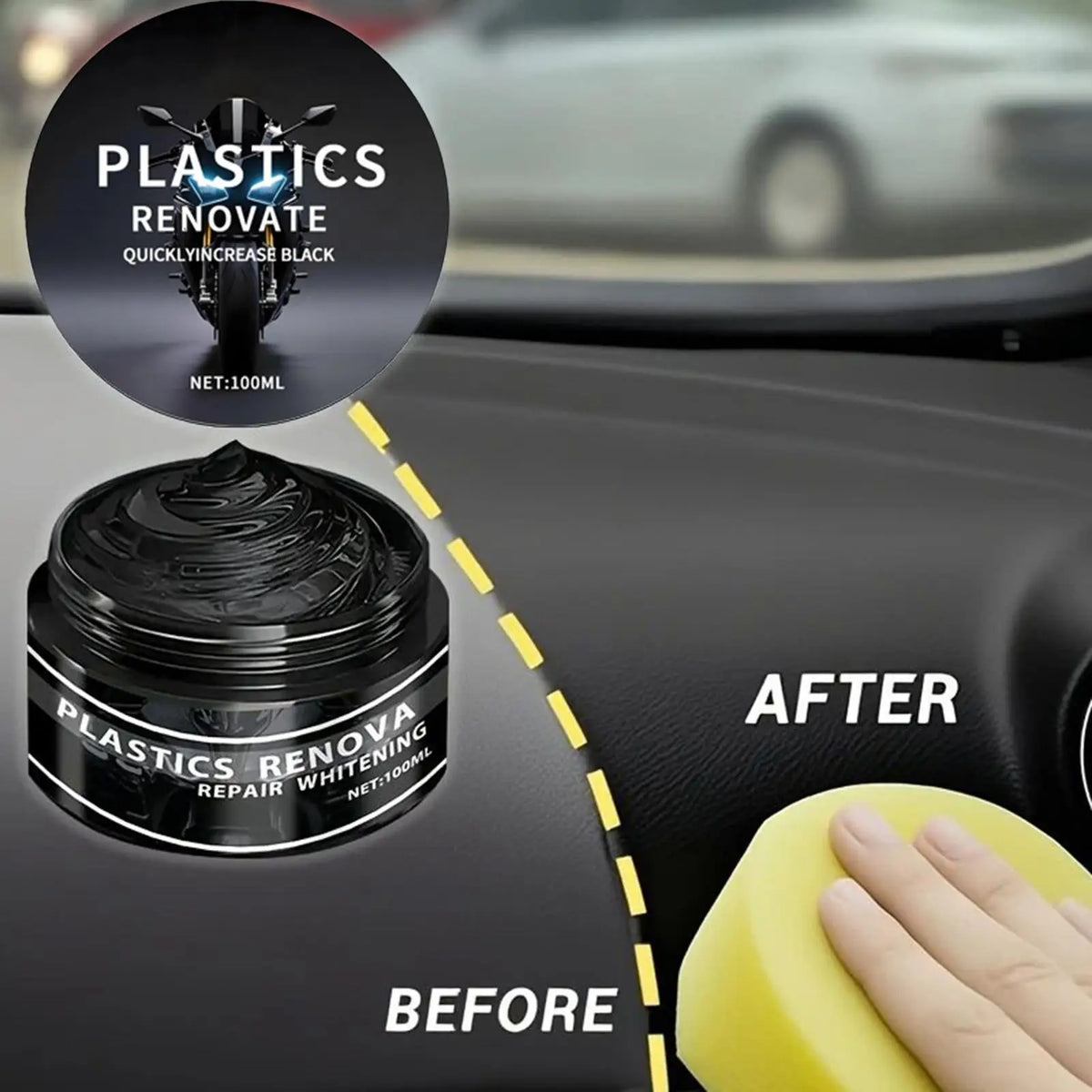 Nano Black Car Trim Restorer Wax – Scratch & Leather Repair Car Trim Restorer Wax Babs