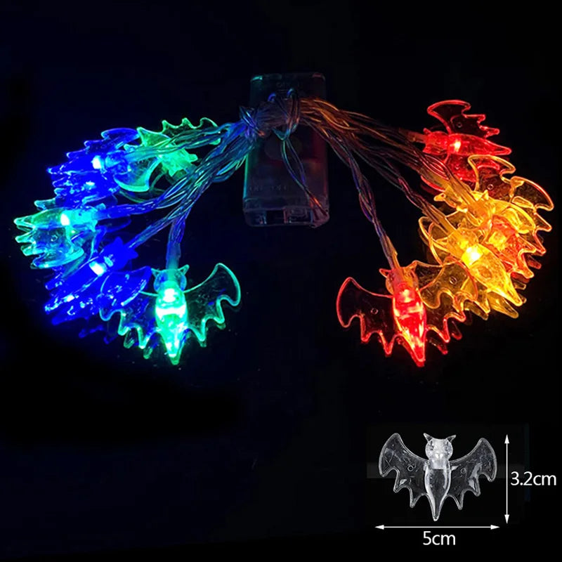 Halloween LED String Lights – Pumpkin Bat Ghost 10-LED 1.5M Halloween String Lights Babs A7
