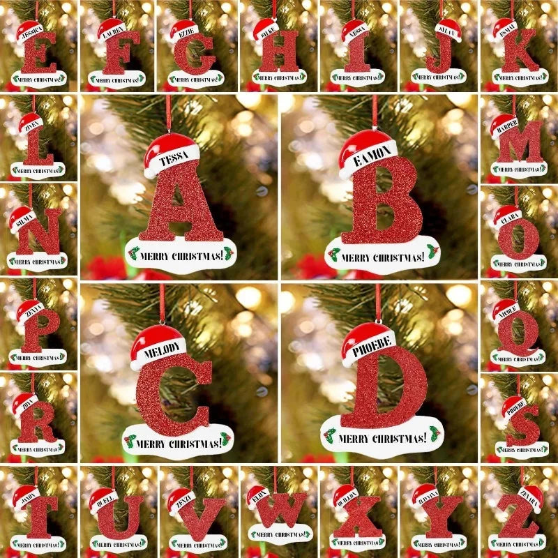 3D Alphabet Christmas Ornaments – DIY Letter Pendants Christmas Ornaments Babs