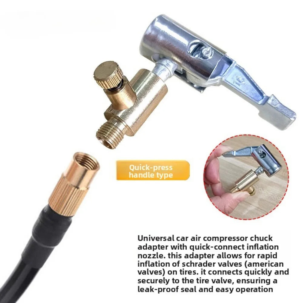 Portable Tire Air Chuck Inflator with Barb Hose Connector Tire Air Chuck Babs