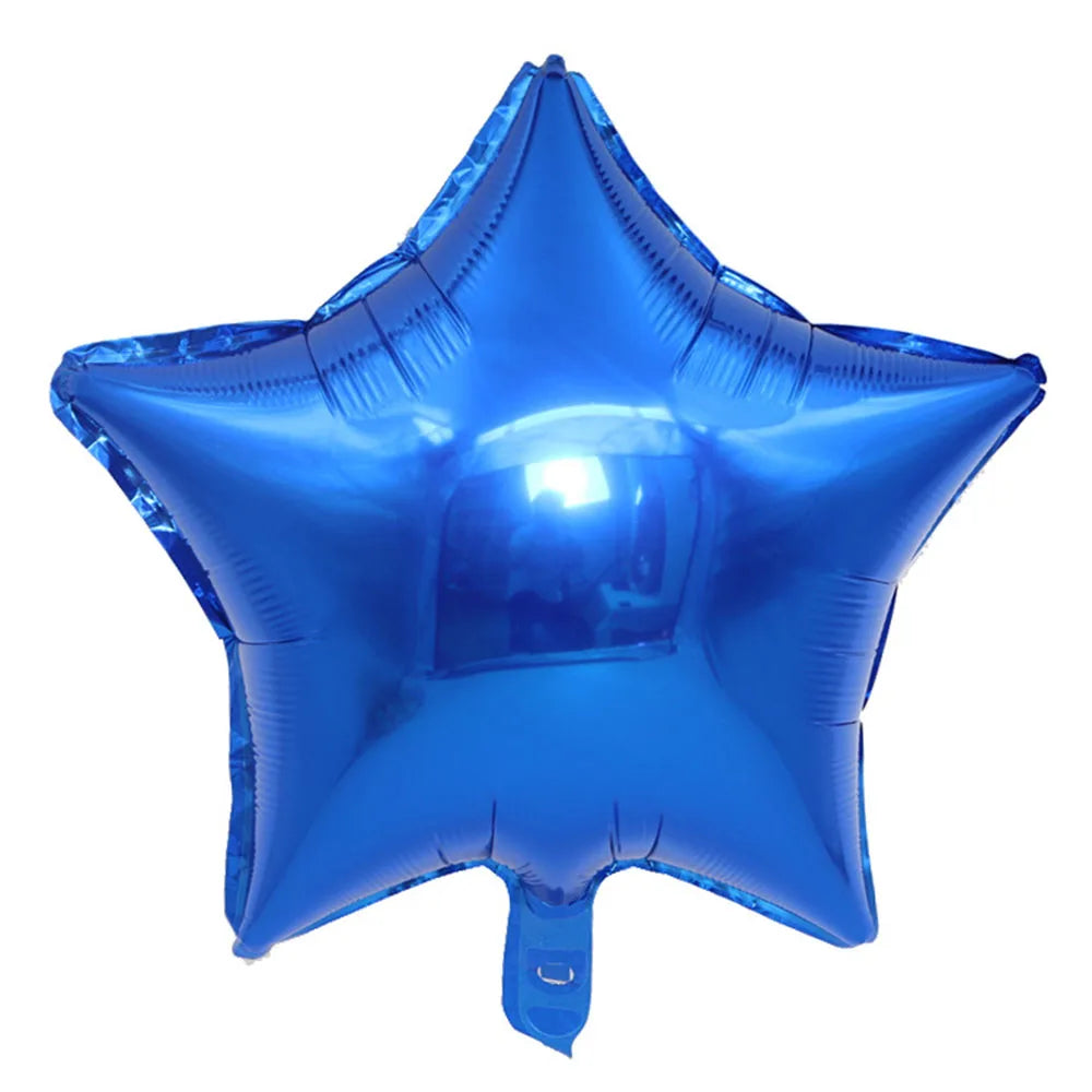 18" Star & Heart Foil Balloons for Parties & Weddings (5–50 pcs)