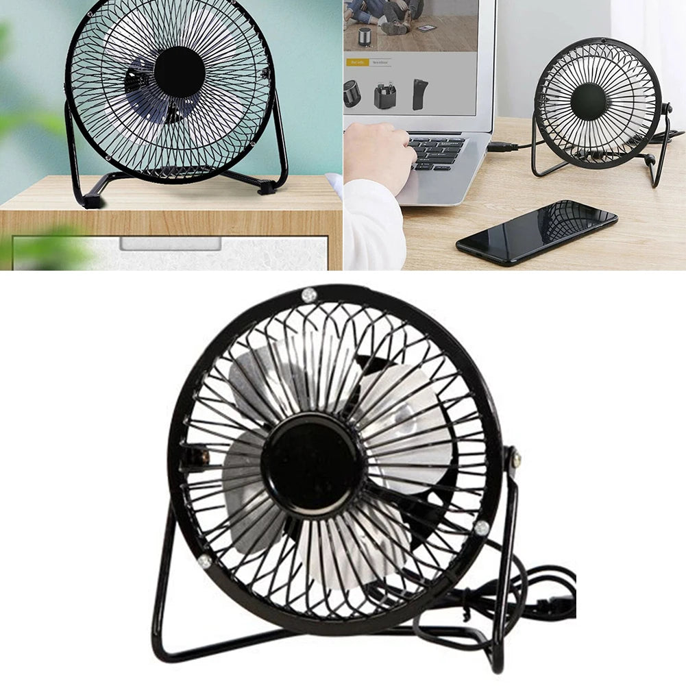 LEENKEA 4" Mini USB Desk Fan – 360° Rotation, Portable Mini USB Desk Fan Babs Default Title