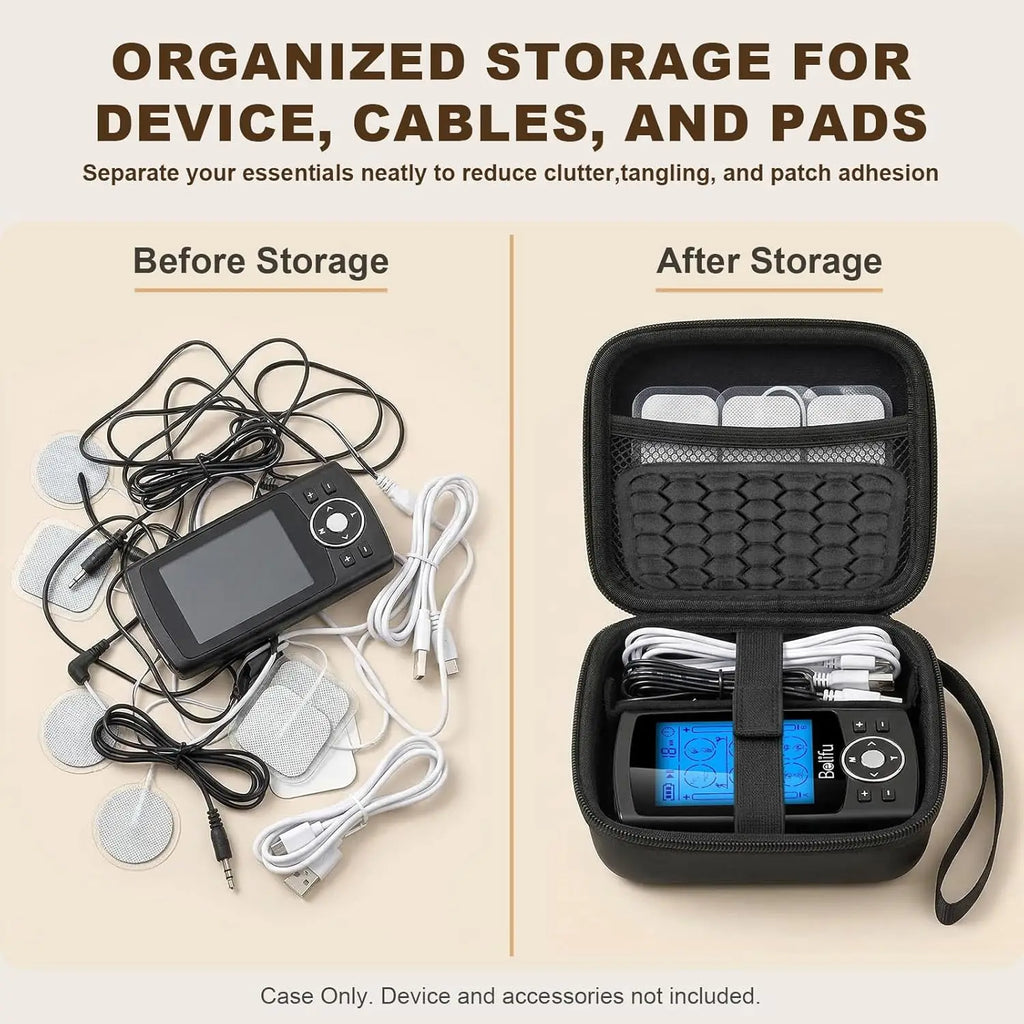 Carrying Case for Muscle Stimulator – Storage Organizer Bag Device Storage Case Babs