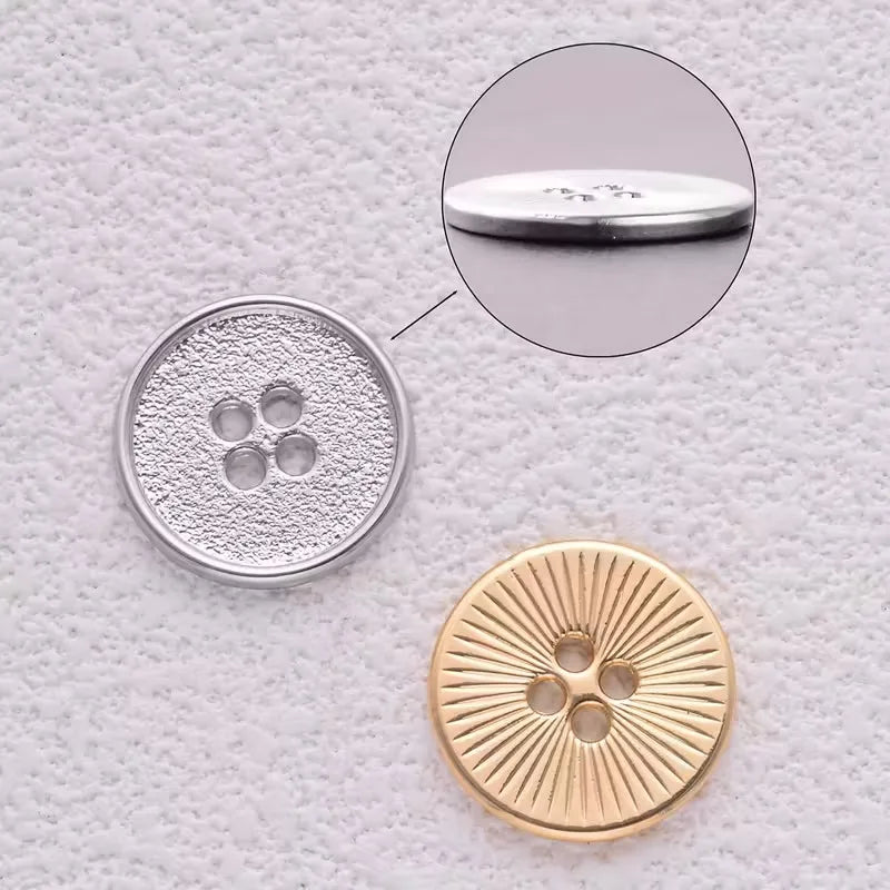 10-Pack 20mm Metal Round 4-Hole Buttons – Coats & Sweaters Sewing Buttons Babs