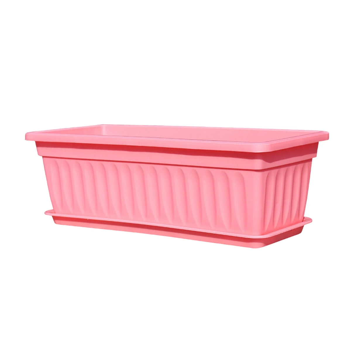 Rectangular Plastic Vegetable Planter Pot – Indoor & Balcony Vegetable Planter Pot Babs Pink One Size
