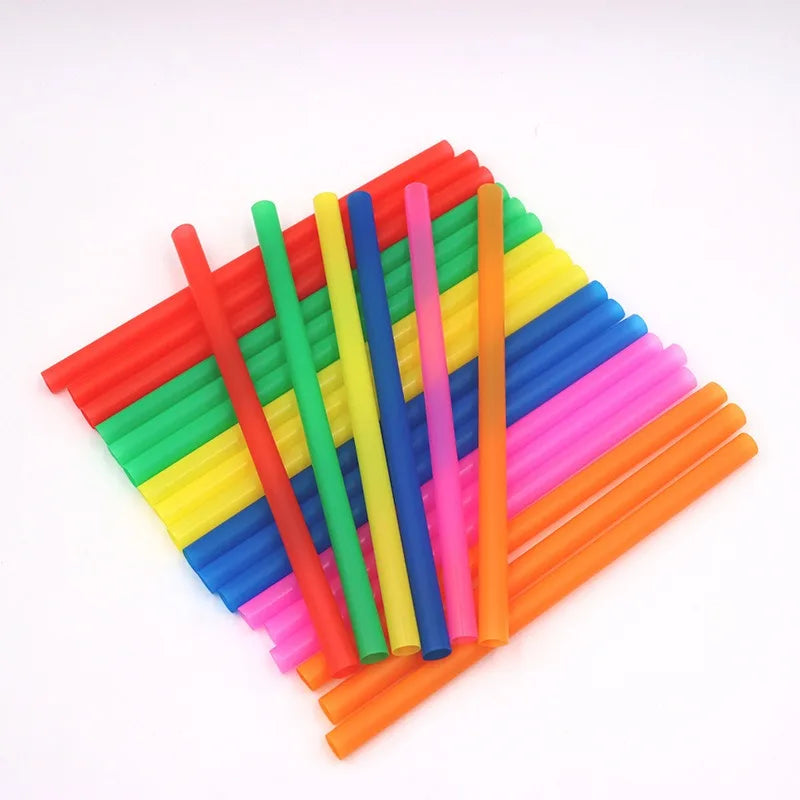 100pcs Bubble Tea Straws 210x11mm Wide Plastic Boba Straws Disposable Drink Straws Babs