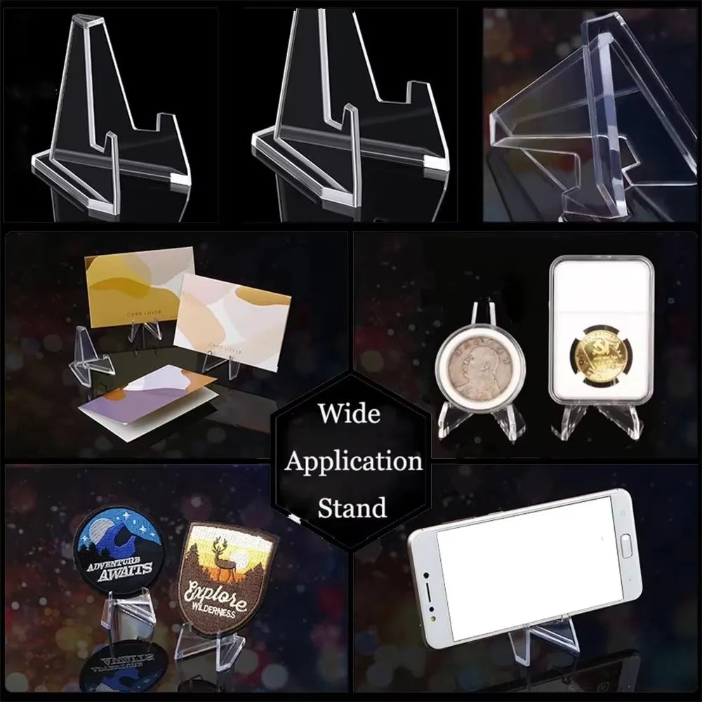 Acrylic Triangle Display Stands for Coins, Cards & Photos Acrylic Display Stand Babs