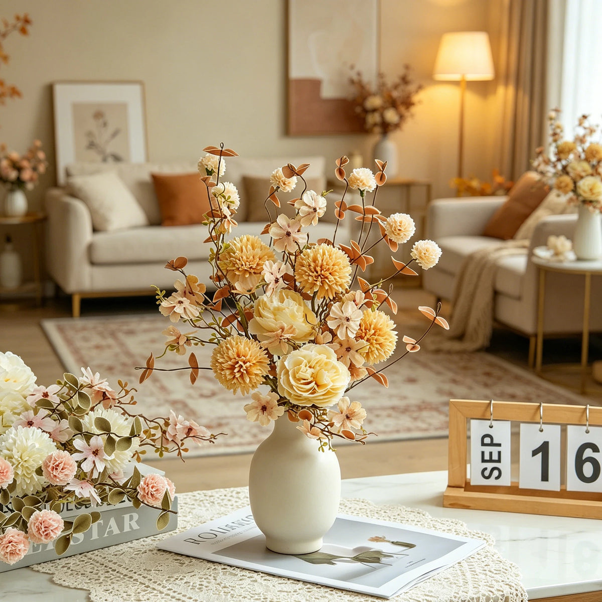 Artificial Silk Rose Bouquet – Wedding & Home Floral Decor Artificial Silk Flowers Babs