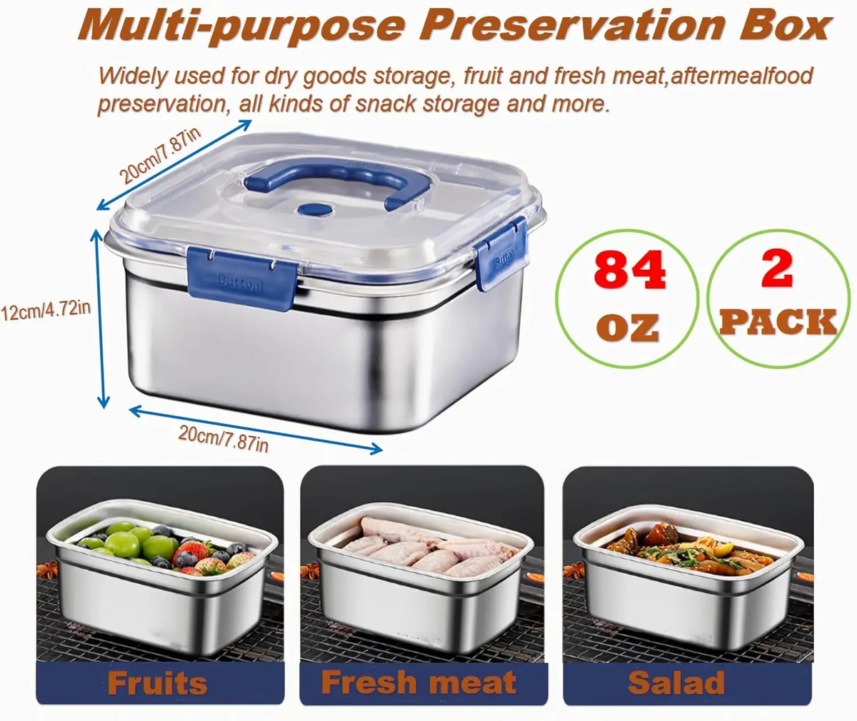 Leakproof Stainless Steel Bento Box – Airtight Lunch Container Stainless Steel Bento Box Babs