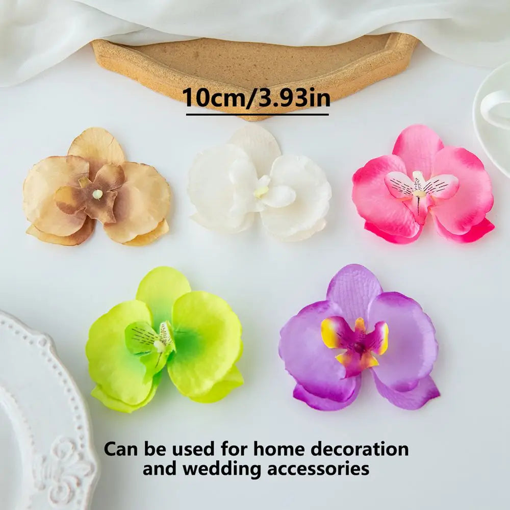 Artificial Silk Orchid Flowers 20/40 Pcs – DIY Décor & Crafts Artificial Flower Heads Babs