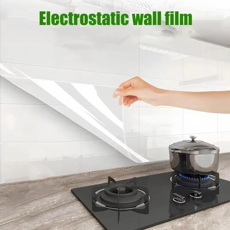 Electrostatic Kitchen Wall Film – Oil & Stain-Resistant Guard Wall Protective Film Babs