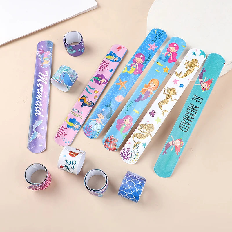 Mermaid Slap Bracelets 12/24pcs – Kids Party Favors & Bag Fillers Party Favor Bracelets Babs
