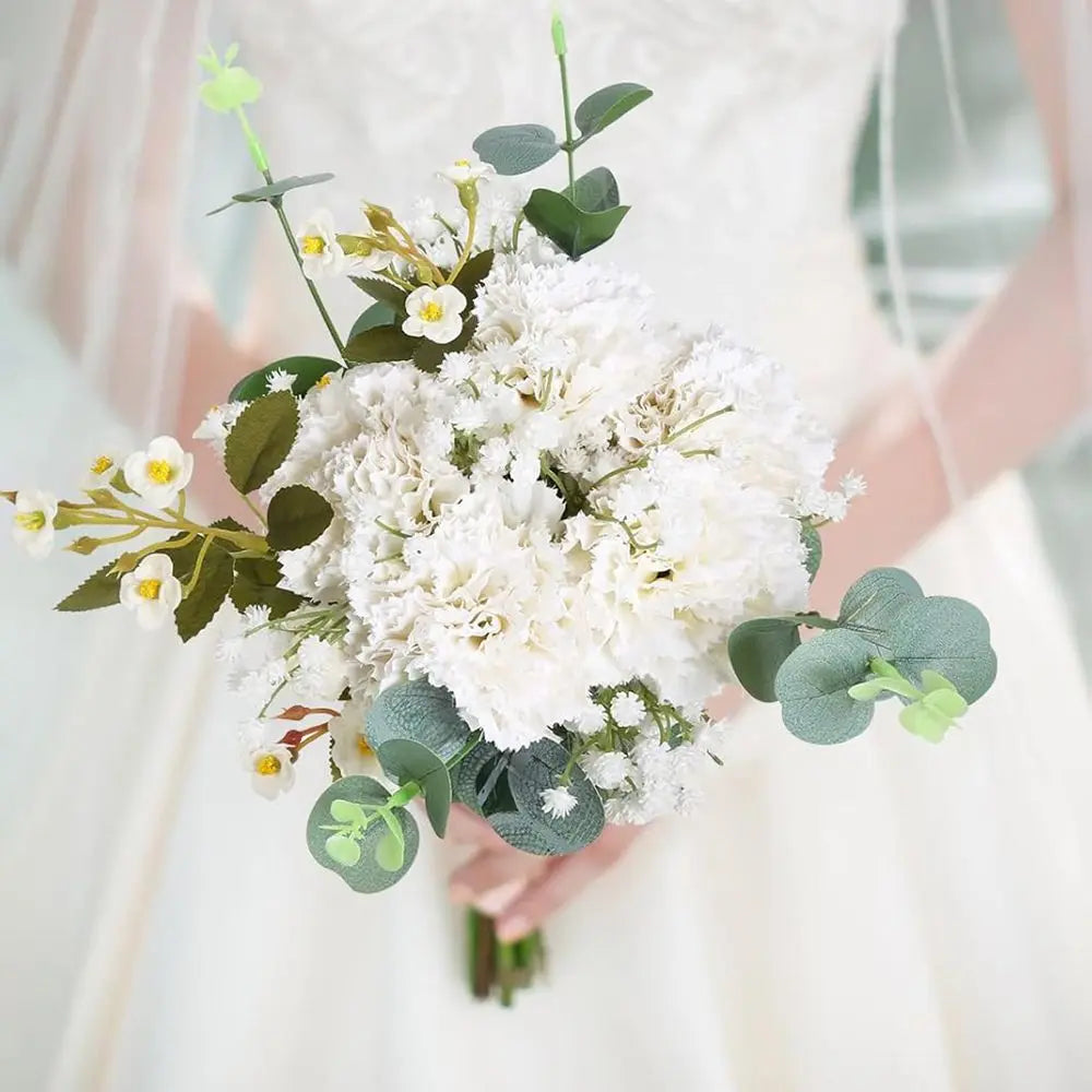 Artificial Silk Carnation Stems 4 or 8 Pcs – Wedding & Home Décor Artificial Silk Flowers Babs